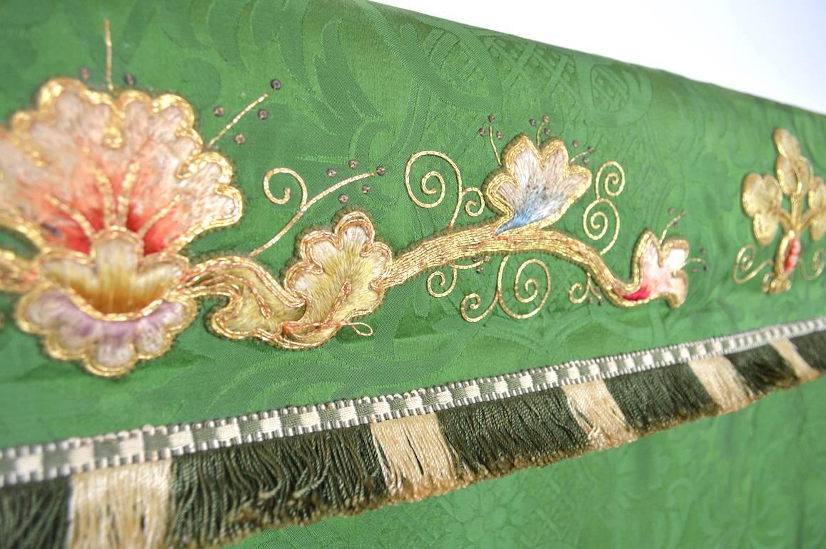 French Decorative Tapestry on Brass Rod