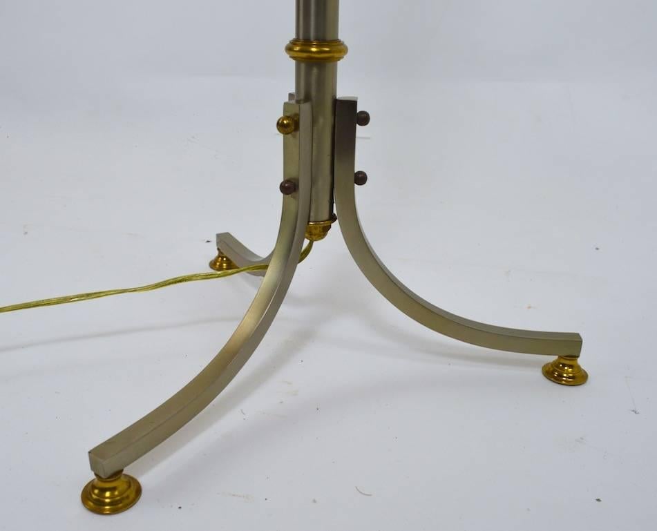 Italian Floor Table Lamp with Glass Shelf