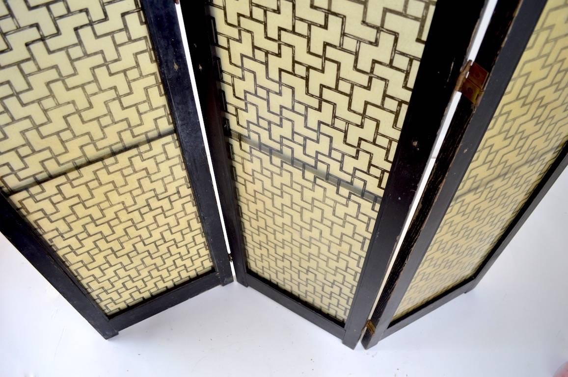 20th Century Mid Century Folding Screen by Tropicraft of San Francisco For Sale