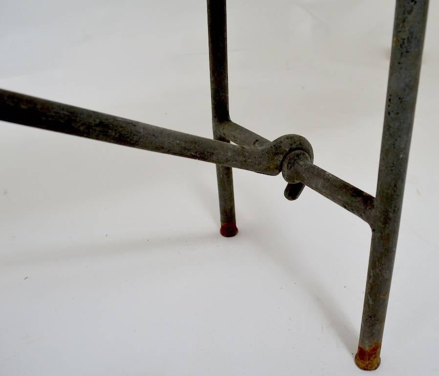 20th Century Nautical Folding Campaign Industrial Bench