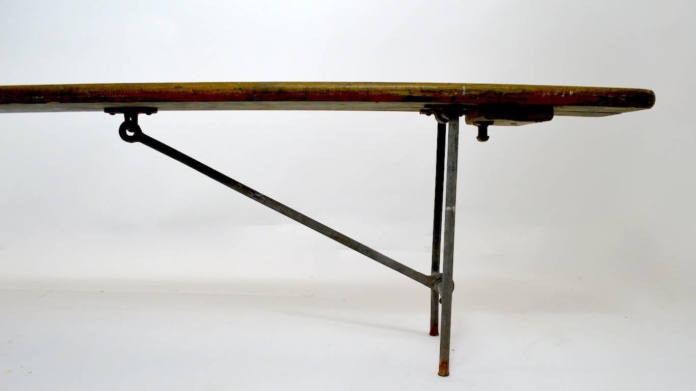 American Nautical Folding Campaign Industrial Bench