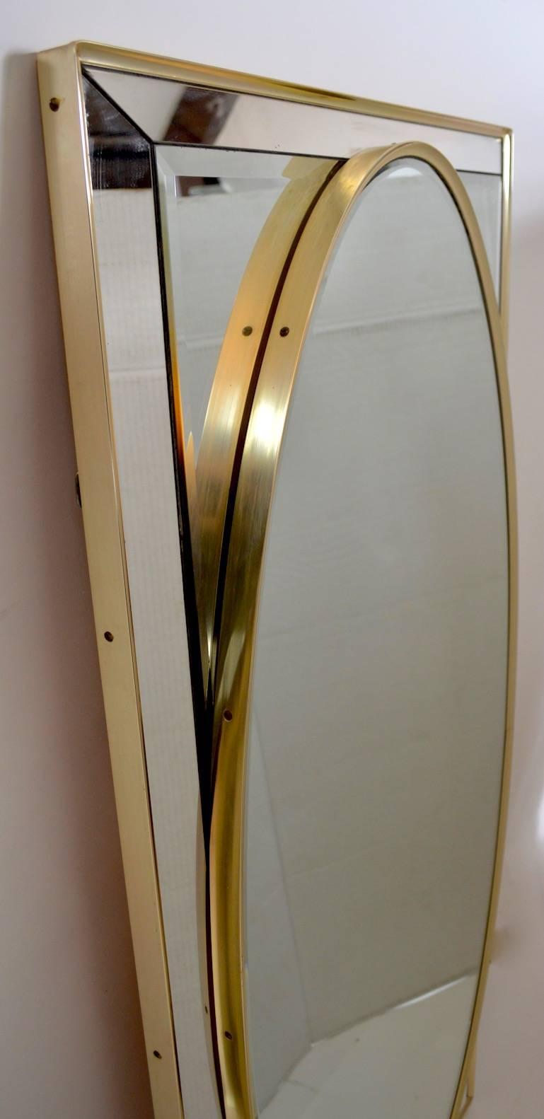 Mid-Century Modern Decorative Mirror on Mirror Attributed to Labarge For Sale