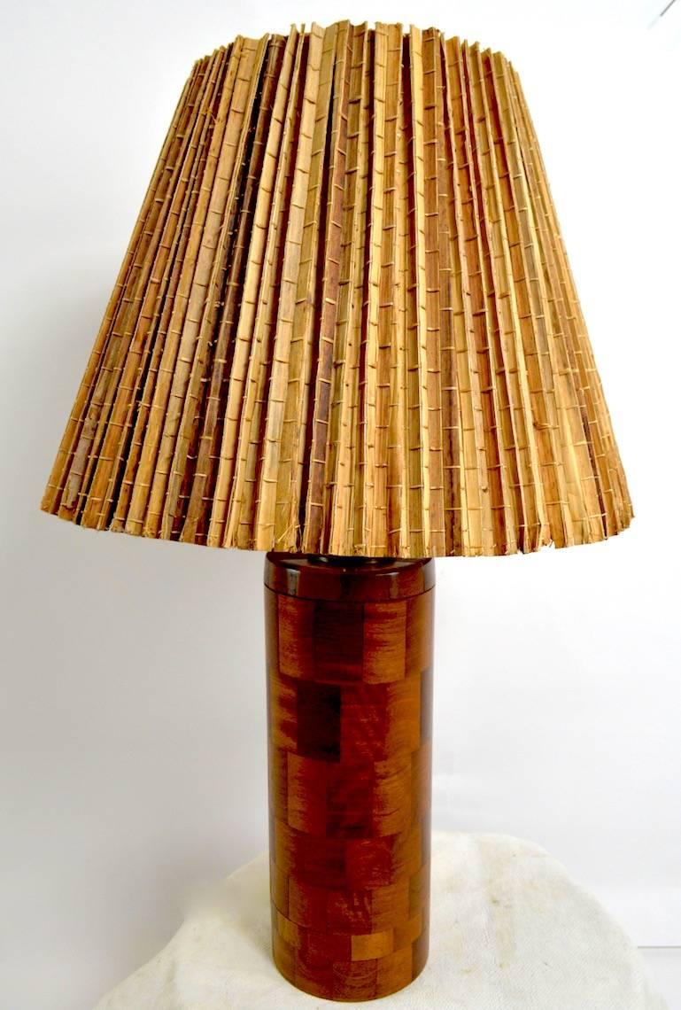 Stacked Wood Block Table Lamp after Phil Powell 1