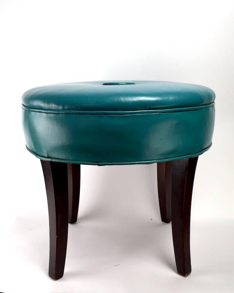 turquoise vanity stool
