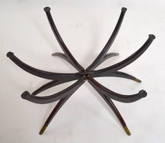 Moroccan Brass Tray Top Spider Leg Table