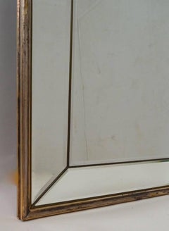 Miroir cathédrale avec cadre en argent doré Made in Italy