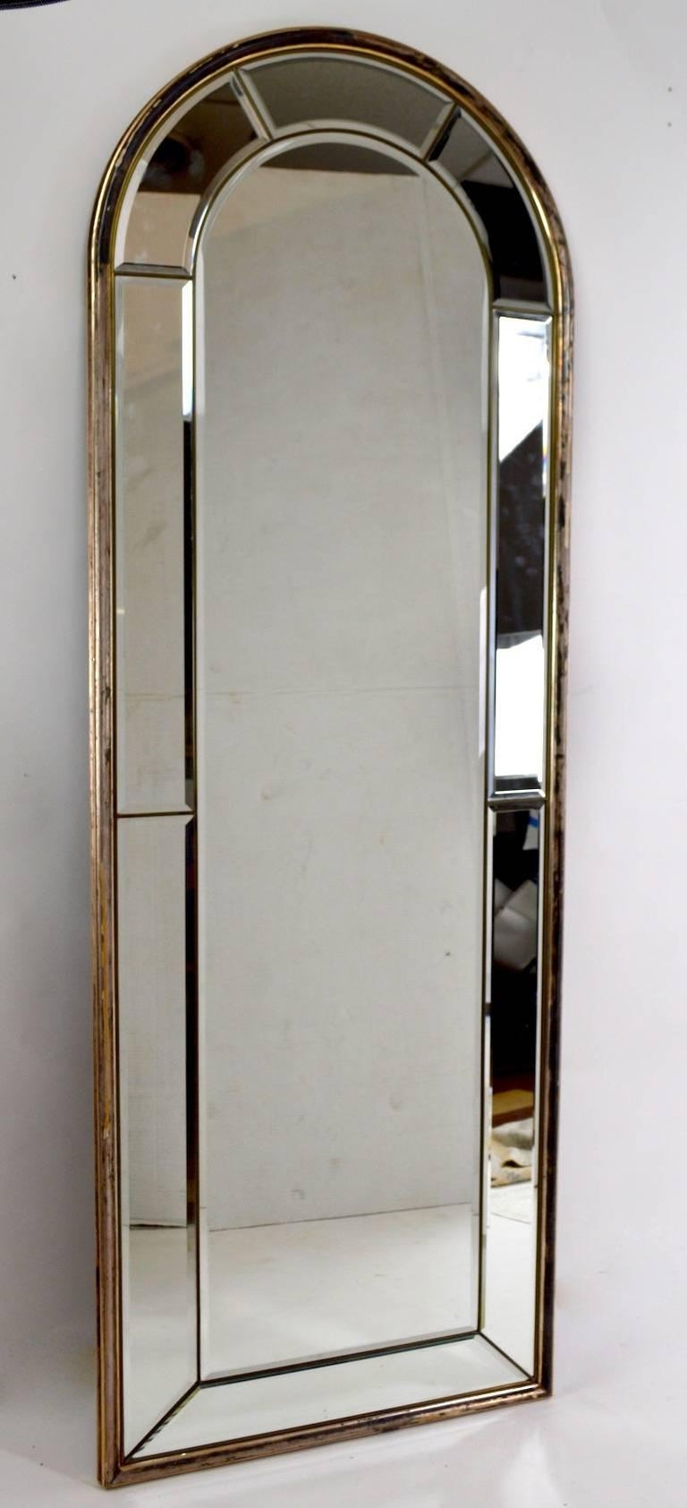 Cathedral Mirror with Silver Gilt Frame Made in Italy at 1stDibs
