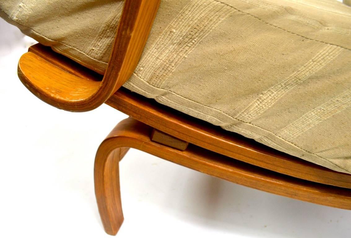 Scandinavian Modern Bent Ply Lounge Chair after Bruno Mathsson