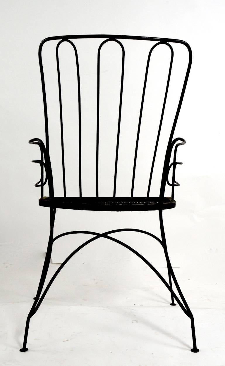 Wrought Iron Armchair after Weinberg In Excellent Condition For Sale In New York, NY
