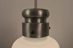 Hanging Glass Globe on Spun Steel Stem