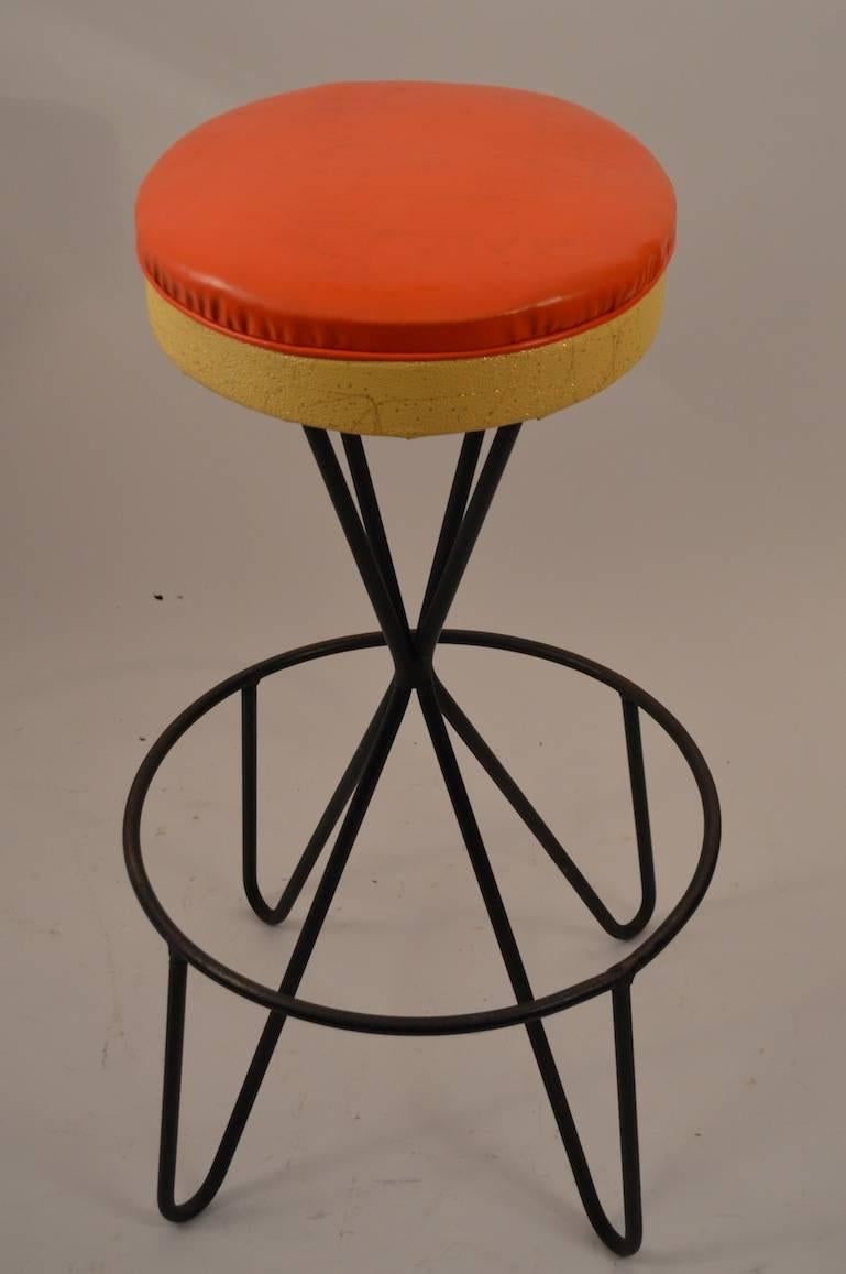 Set of Four Paul Tuttle Bar Counter Stools 1