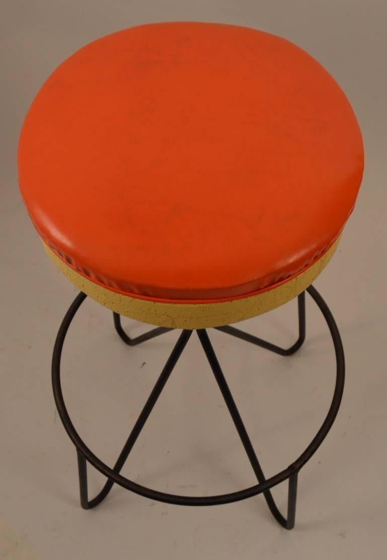 American Set of Four Paul Tuttle Bar Counter Stools