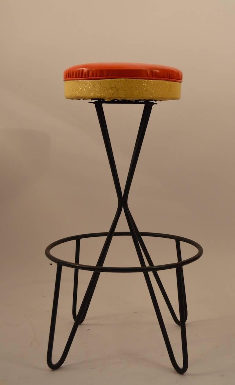 Set of Four Paul Tuttle Bar Counter Stools 3