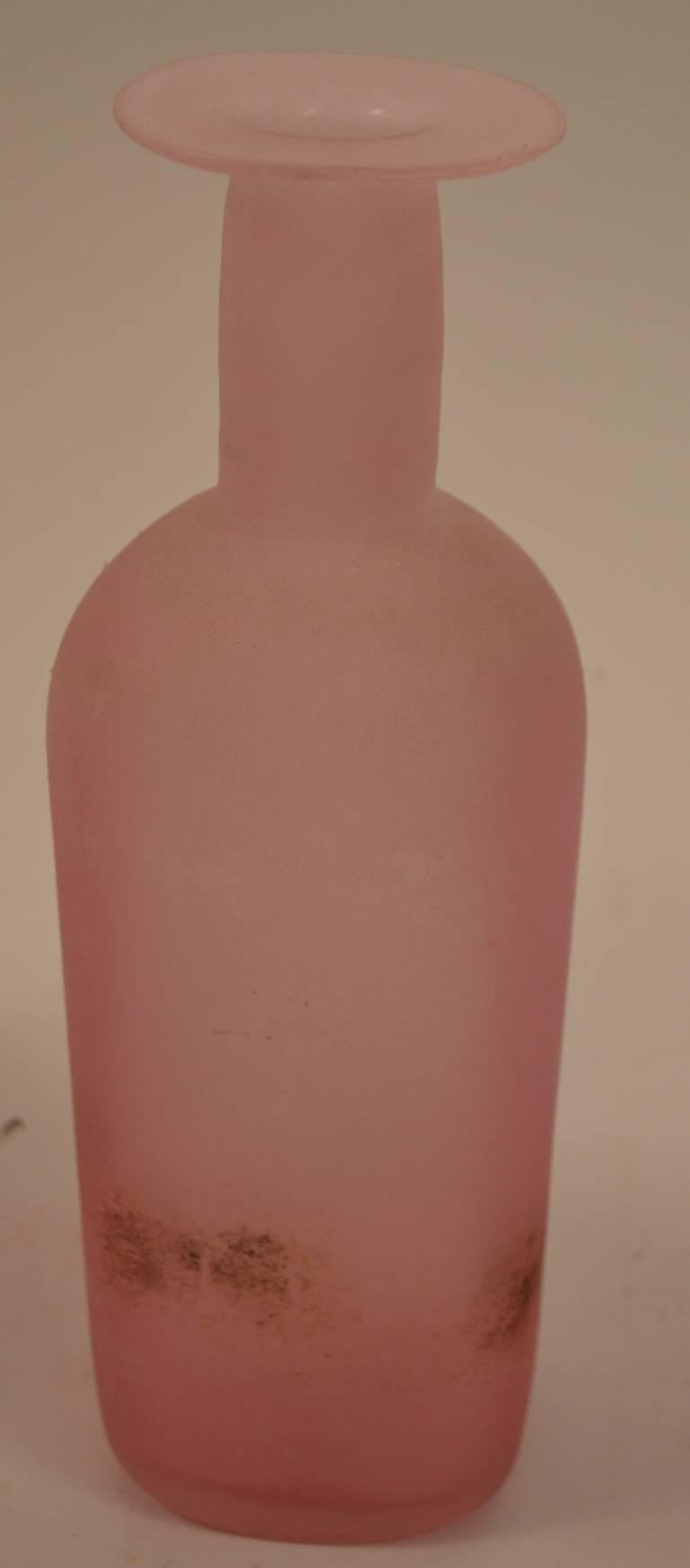 Art Glass Collection of Three Cenedese Scavo Vases