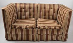 Diminutive Art Deco Sectional Loveseat, Needs Reupholstery