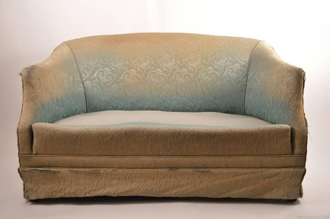 Deco Loveseat Sofa, Needs Reupholstery In Fair Condition In New York, NY