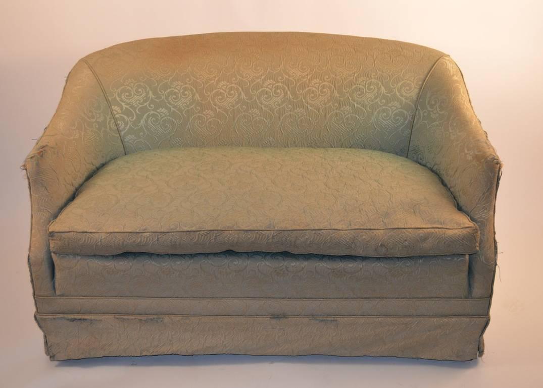 Art Deco Deco Loveseat Sofa, Needs Reupholstery