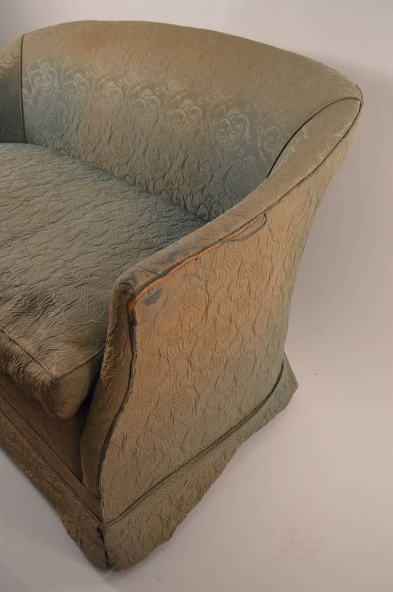 Mid-20th Century Deco Loveseat Sofa, Needs Reupholstery