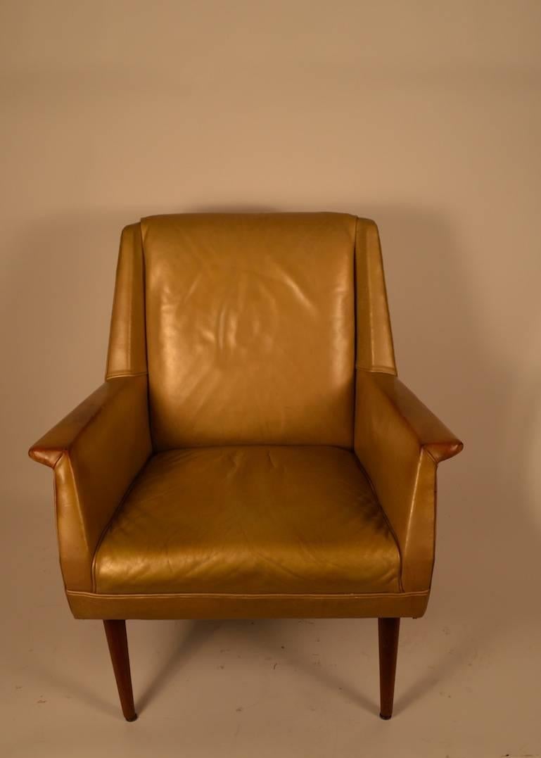 gold leather chair