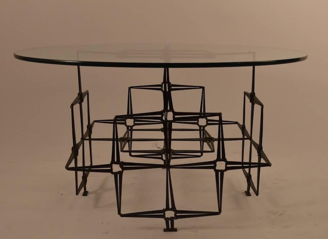 Classic welded nail coffee, cocktail table, with .5
