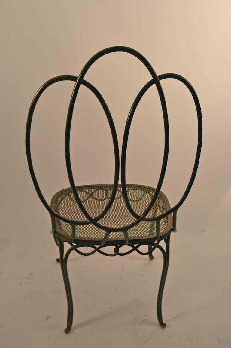 Pair of Italian Brass Side Chairs 1