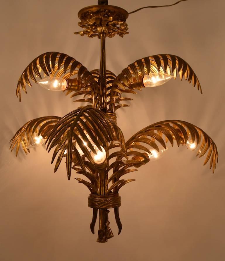 French Maison Bagues Leaf Chandelier 2