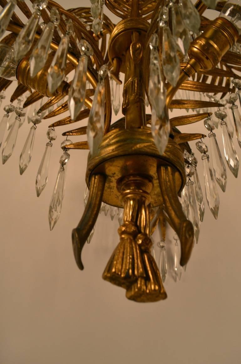 French Maison Bagues Leaf Chandelier 3