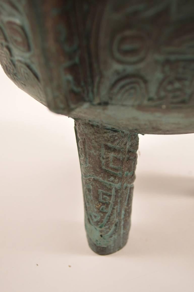 Taiwanese Mayan Motif Ice Bucket Attributed to James Mont