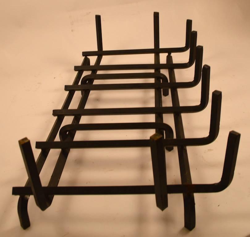 American Extra-Large Iron Fireplace Grate Insert
