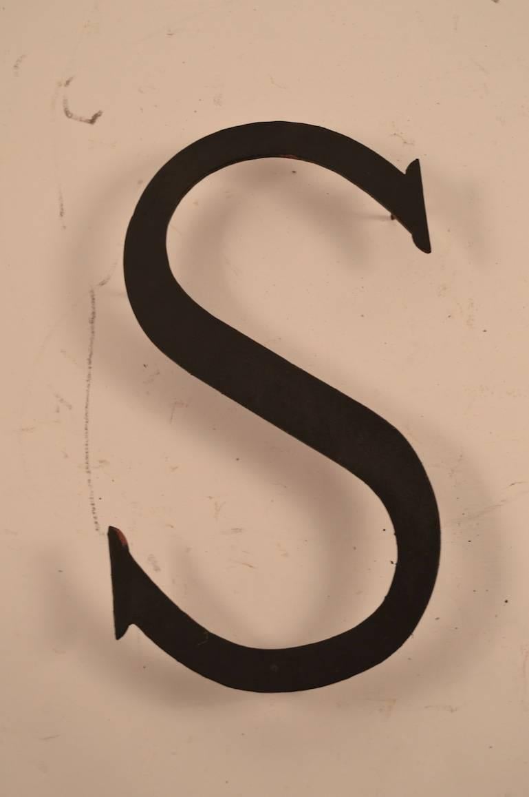 Mid-20th Century Collection of Approximately 40 Steel Letters For Sale