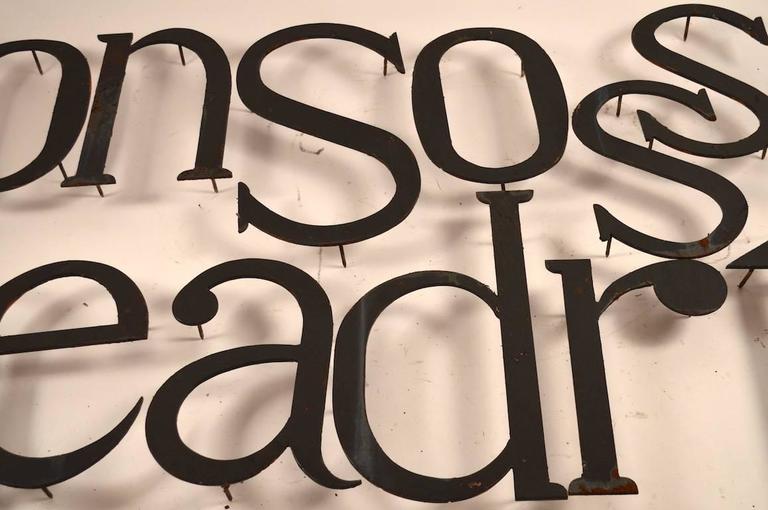 Collection of Approximately 40 Steel Letters For Sale at 1stDibs