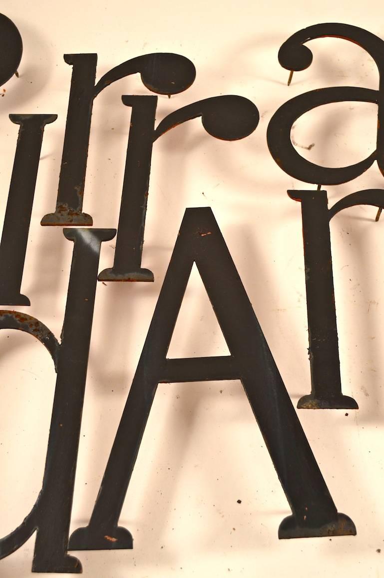 American Collection of Approximately 40 Steel Letters For Sale