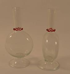 Pair of Murano Pillow Vases Attributed to Salviati
