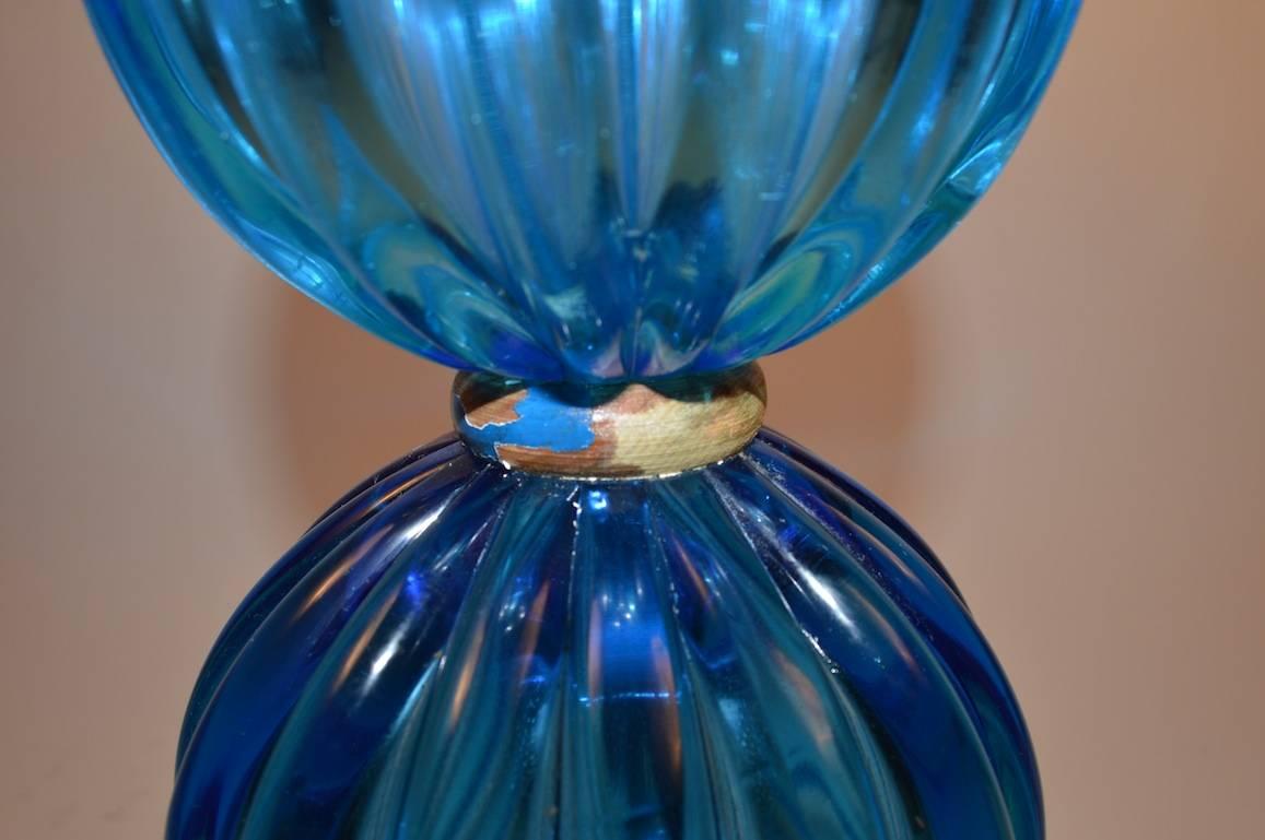 Murano Stacked Ball Table Lamp In Good Condition In New York, NY