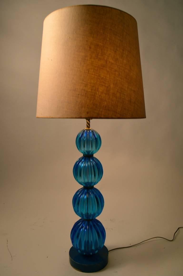 Italian Murano Stacked Ball Table Lamp