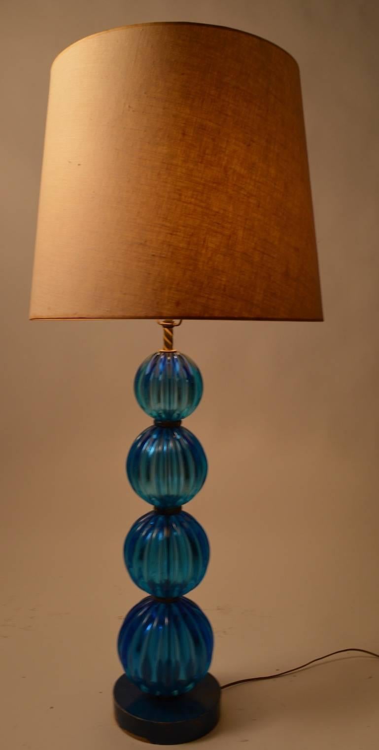 Mid-Century Modern Murano Stacked Ball Table Lamp
