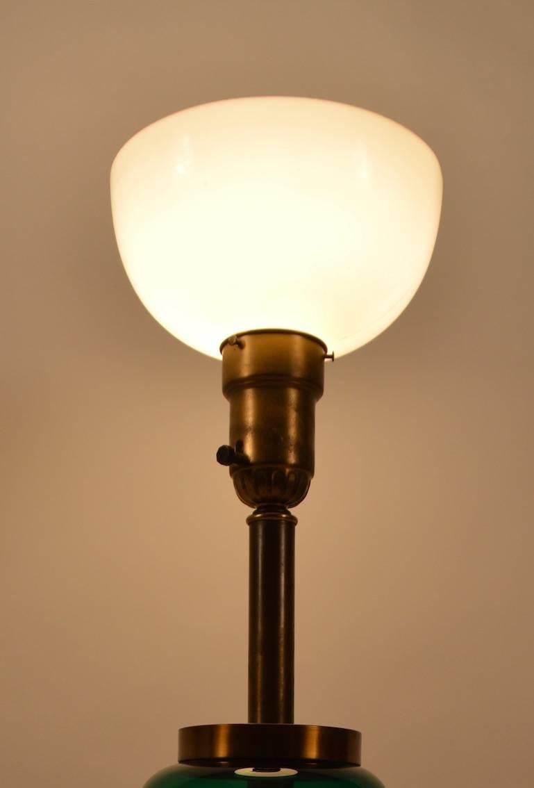 Mid-Century Modern Paul Hanson Glass Orb Table Lamp