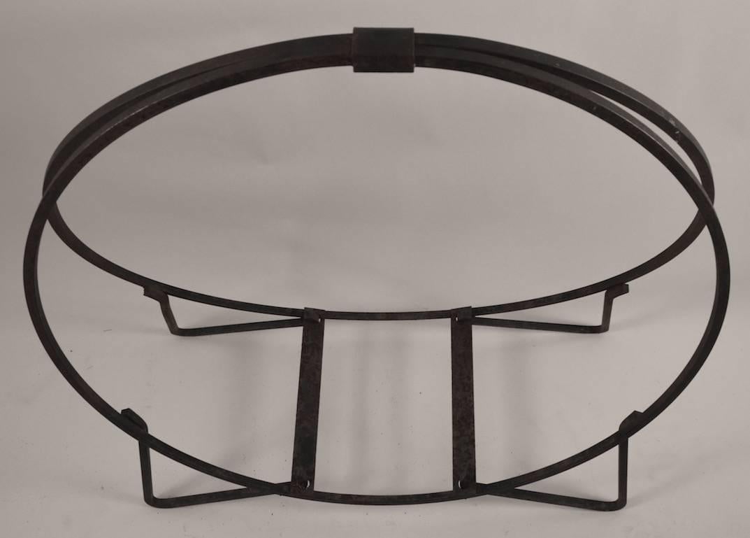 Circular Iron Log Holder In Good Condition In New York, NY