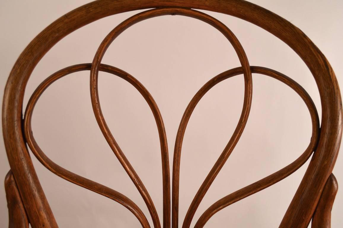 Bentwood Billiard Stool Attributed to Thonet In Good Condition For Sale In New York, NY