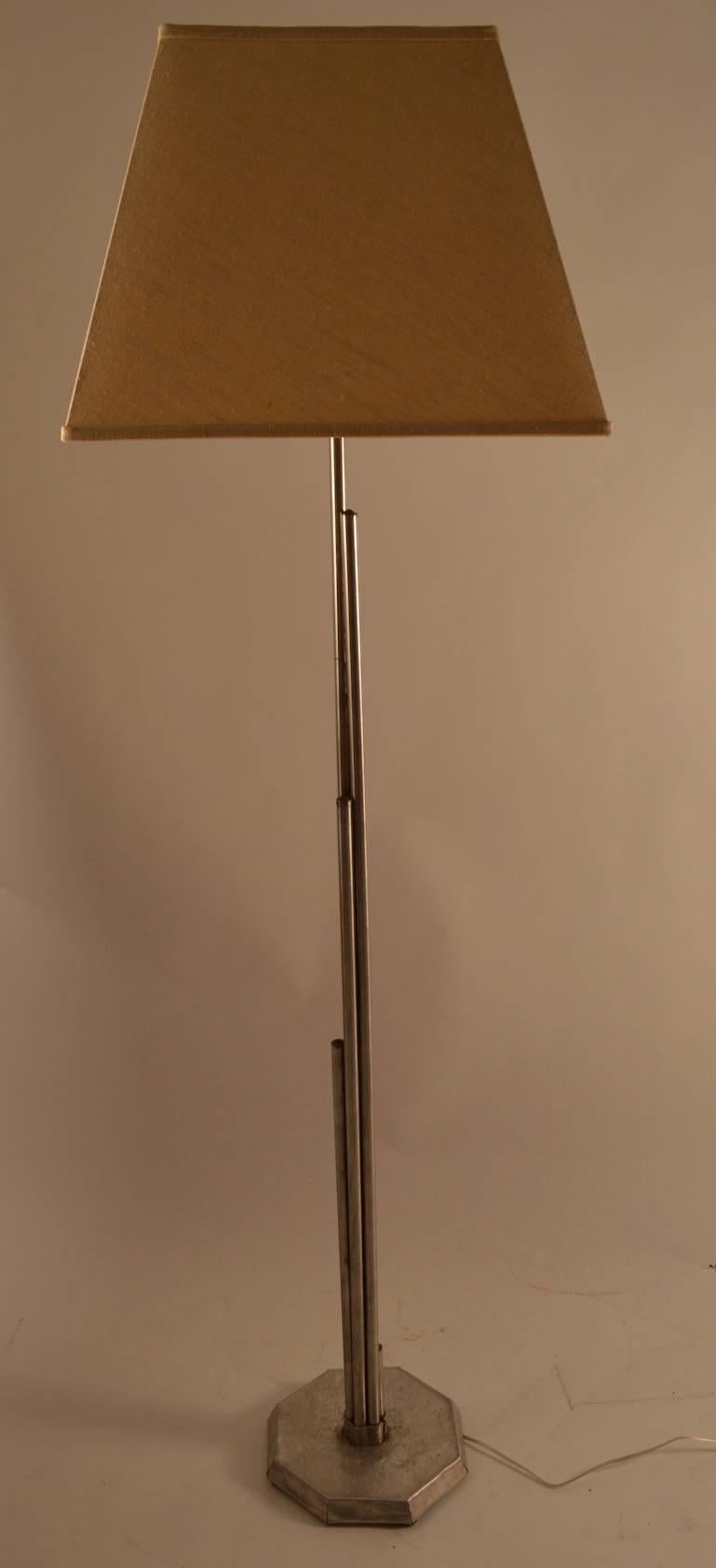 Mid-20th Century Home Made Machine Age Skyscraper Floor Lamp For Sale