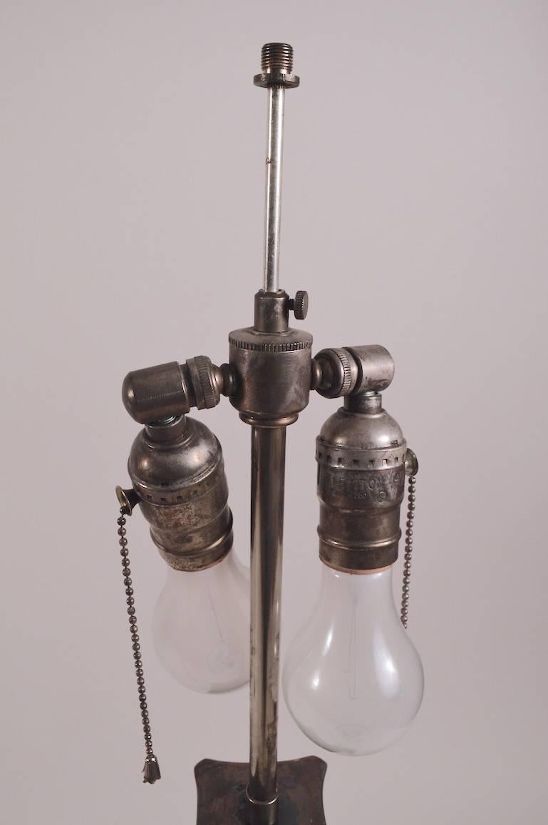 19th Century Pair of Classical Silver Plate Column Lamps For Sale