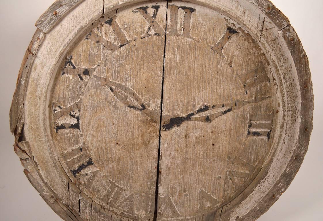 19th Century Wood Clock Face For Sale 4