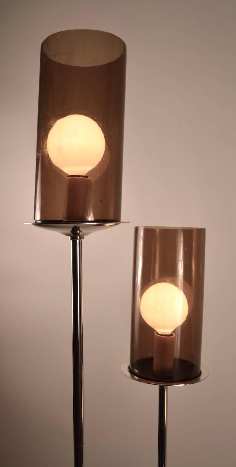 Italian Six-Light Cascading Light Floor Lamp For Sale