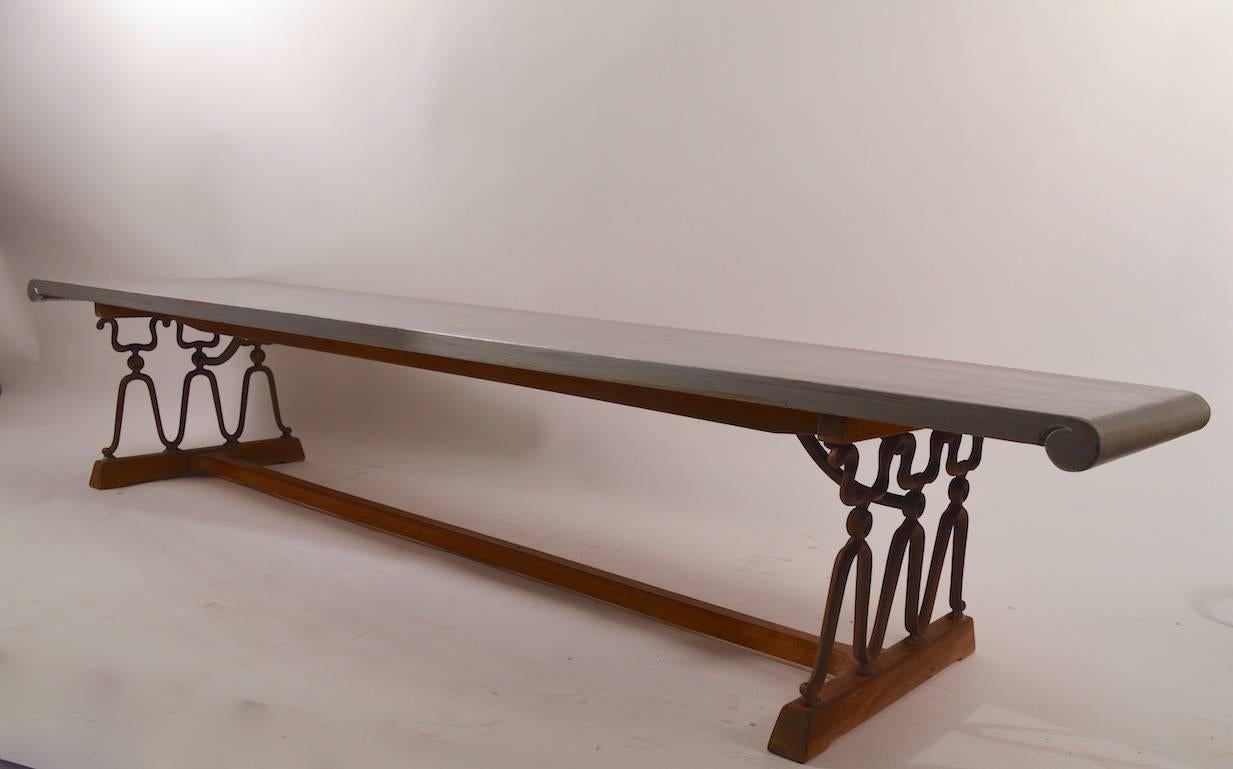 Métal Table basse banc « Casa Del Sol » de John Van Koert pour Drexel en vente
