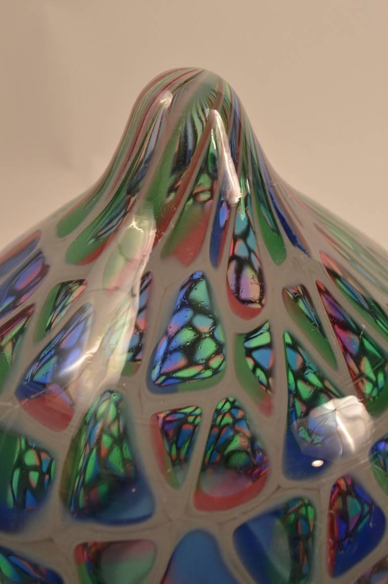 Art Glass Murano Mosaic Glass Globe Shade For Sale