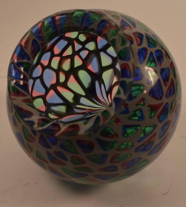Abat-jour globe en verre mosaïque de Murano en vente 1
