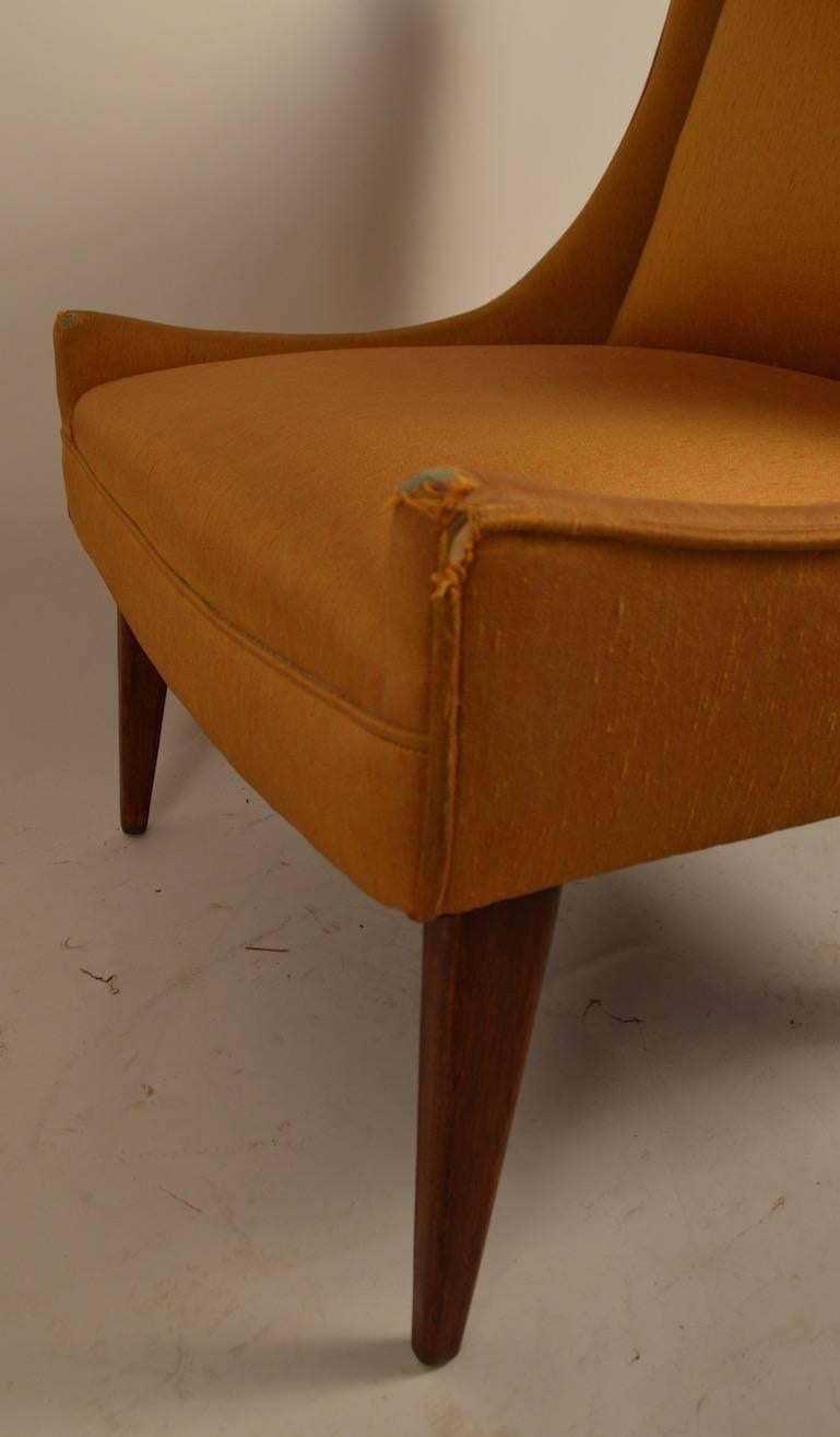 American Stylish Mid-Century Slipper Chair by Probber