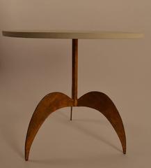 Brutalist Table with Painted Wood Top