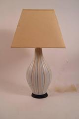 Sgraffito Ceramic Pottery Lamp