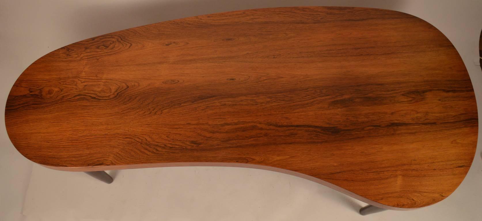 Mid-20th Century Extra Long Custom-Made Rosewood Coffee Table after Rohde For Sale